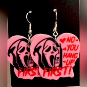 Ghost face earrings
